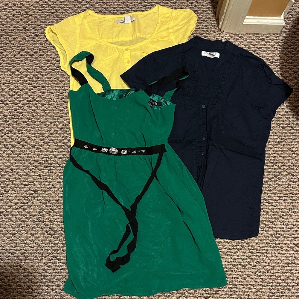 Forever 21 Bright Yellow Blouse